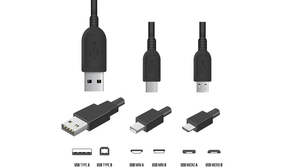 انواع کابل های USB