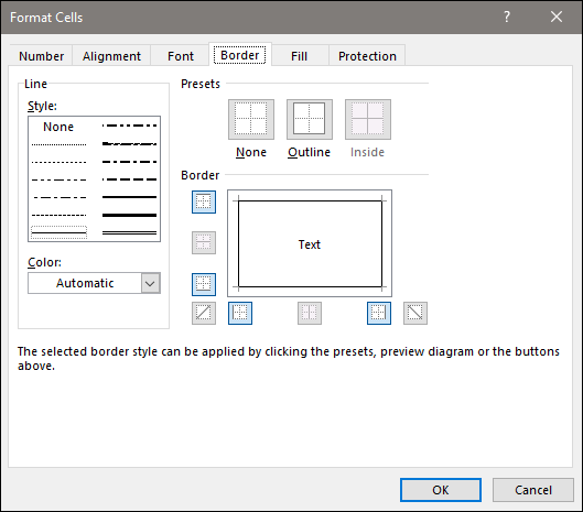 تنظیمات سلول در اکسل / draw a line excel