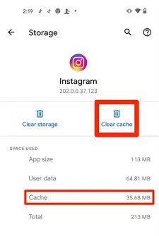 پاك كردن ذخيره اينستاگرام / پاك كردن كش اينستاگرام در سامسونگ