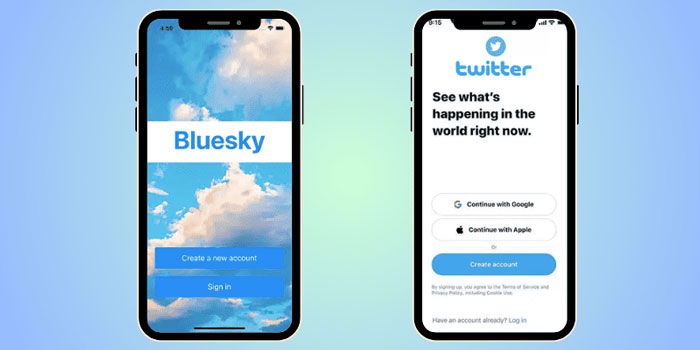 مقایسه بلو اسکای و توییتر