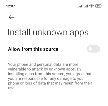 مجوز نصب برنامه در گوشی شیائومی 