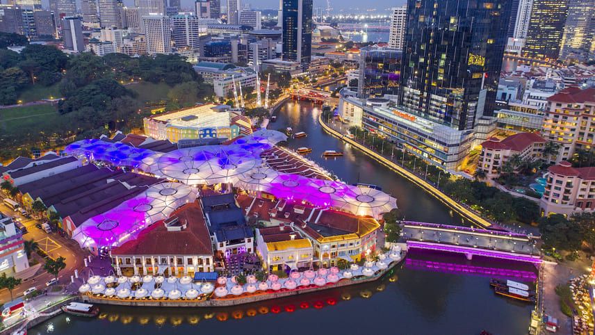 کلارک کی (Clarke Quay) از جذابترین دیدنی های سنگاپور