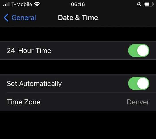 تنظیم ساعت گوشی اپل 