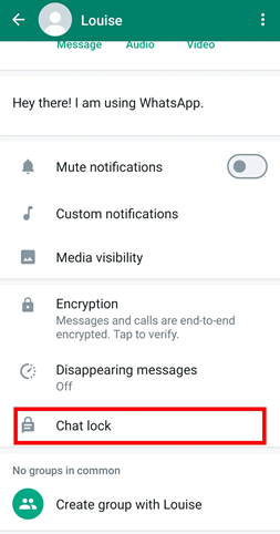 قفل کردن چت واساپ