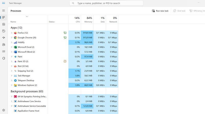 حل مشکل هنگ کردن لپ تاپ با Task Manager