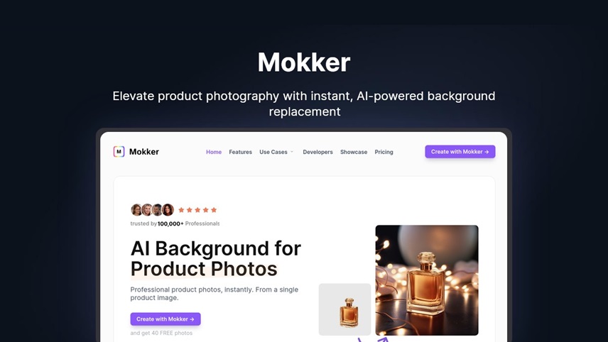 سایت هوش مصنوعی ویرایش عکس mokker.ai